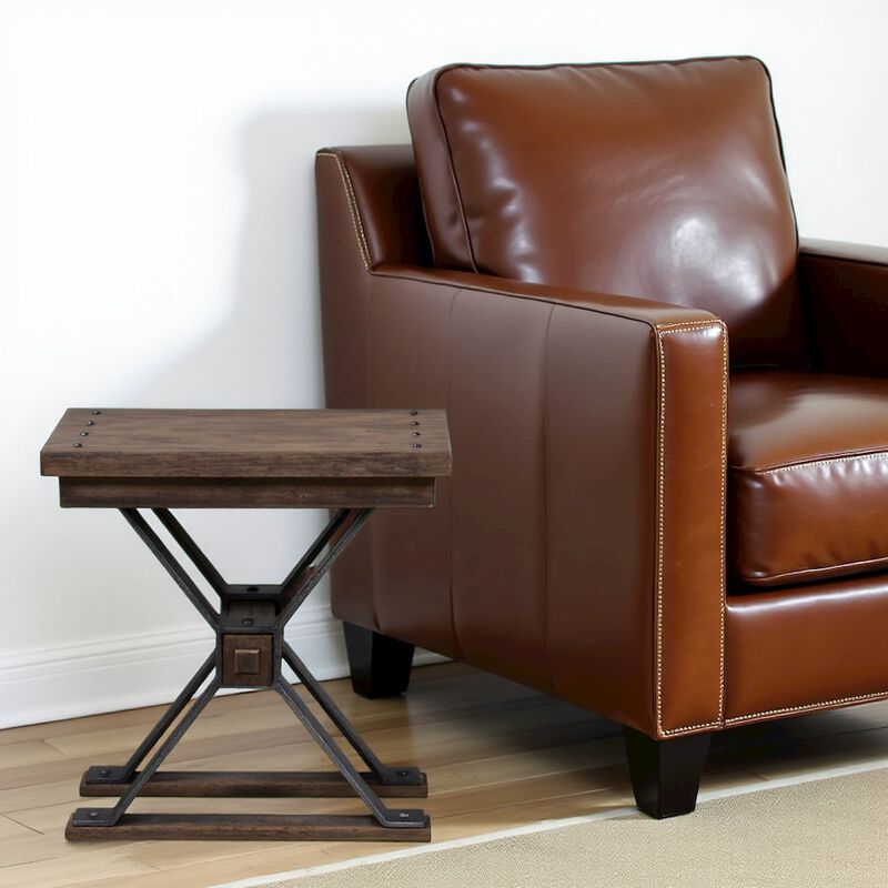 Starlight Canyon Home Brown Small Side Table – Elegant Sofa Table for Living Room or Couch Use