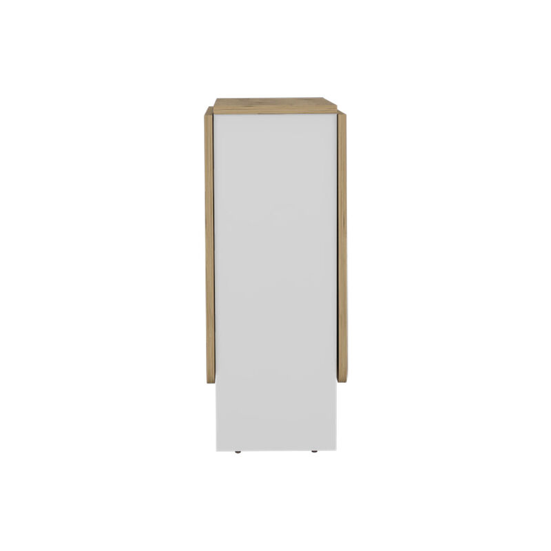 Folding Dining Table Evart, Living Room, White / Macadamia