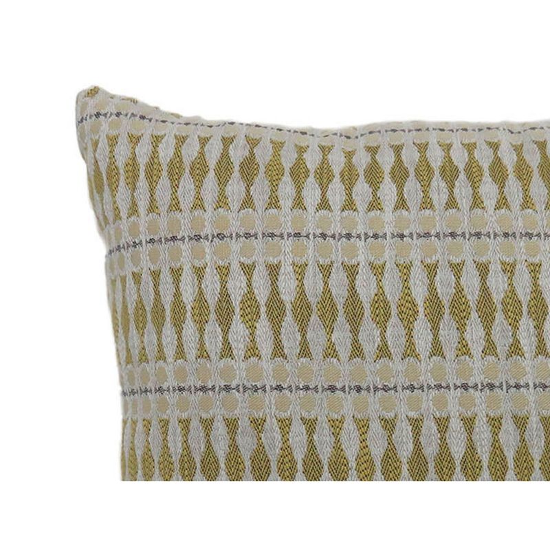 Contemporary Style Simple Traditionally Designed Set of 2 Throw Pillows, Yellow-Benzara