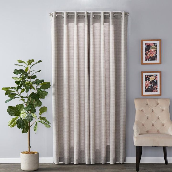 SKL Home Saturday Knight Ltd Maeve Sophisticated Yarn Dyed Woven Horizontal Pattern SunSafe Window Panel