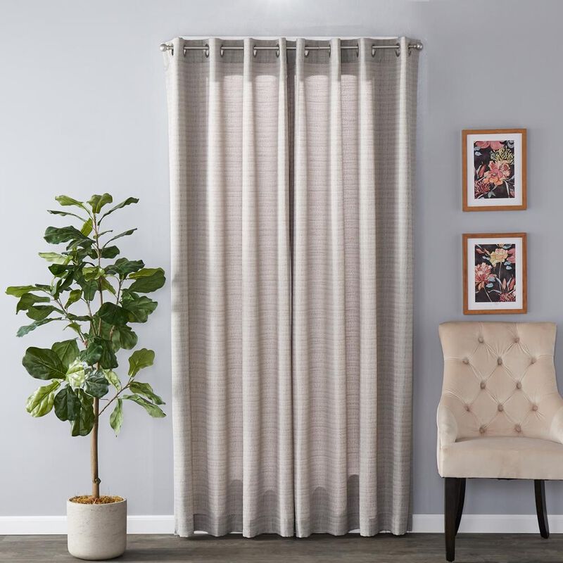 SKL Home Saturday Knight Ltd Maeve Sophisticated Yarn Dyed Woven Horizontal Pattern SunSafe Window Panel