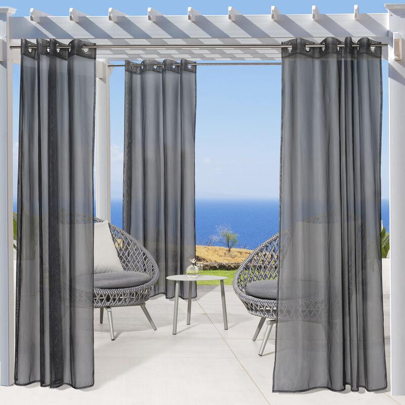 Commonwealth NO SEAM Curtain Grommet Top Panel 8 Matt Silver Grommets