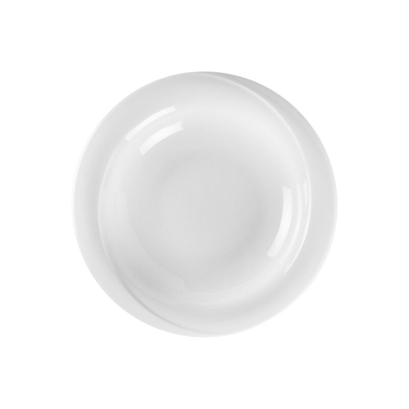 Porcelain X-tanbul dia.11.75" h:2" 37 oz. Round White Porcelain Bowl (Set of 2)