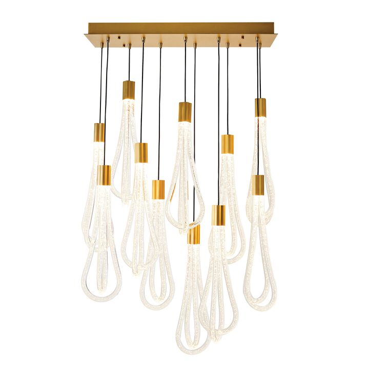Layered Raindrop Chandelier