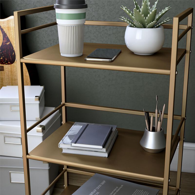 Helix 3 Shelf Metal Rolling Utility Cart