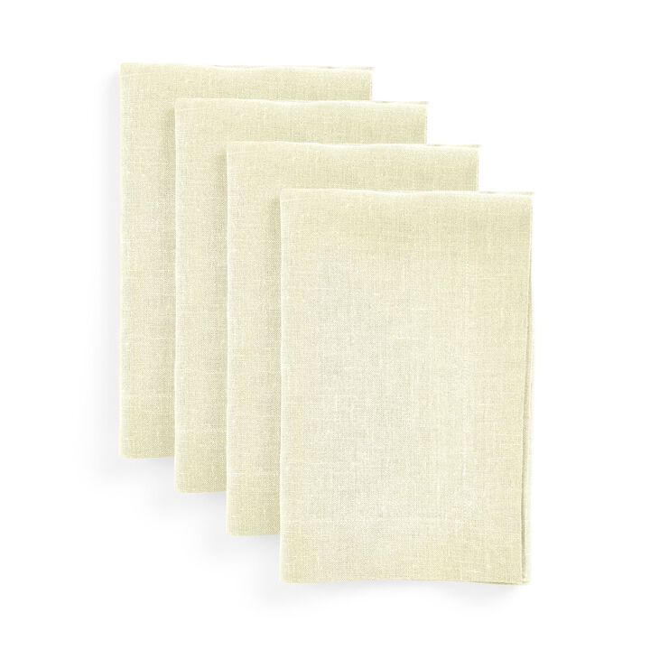 Solino Home 100% Pure Linen Cloth Napkins 20 x 20 Inch Set of 4 | Diana Dinner Napkins