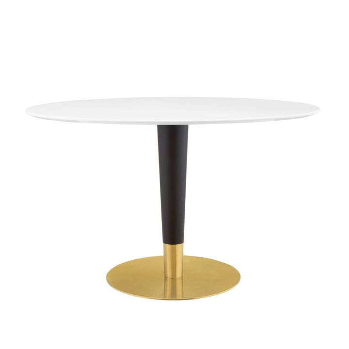 Modway - Zinque 48" Oval Dining Table Gold White