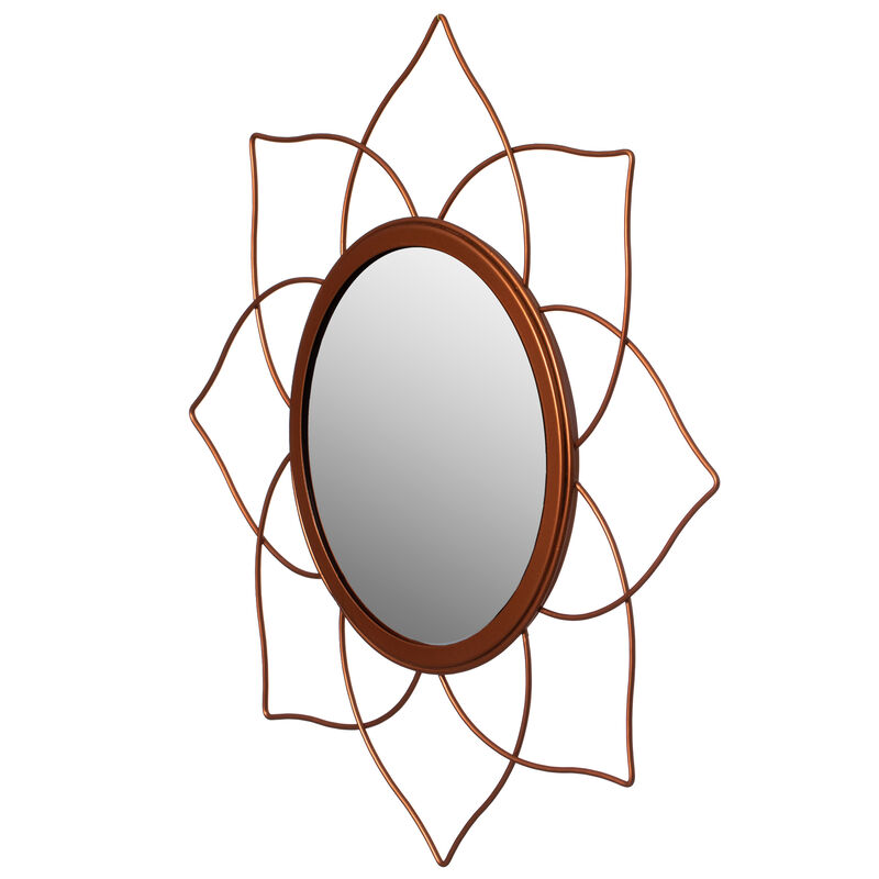 Set of 2 Circle Mirror Gold Metal Frame