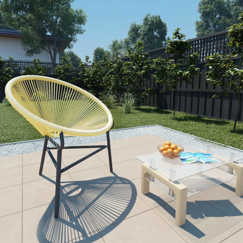vidaXL Patio Acapulco Chair Poly Rattan Beige