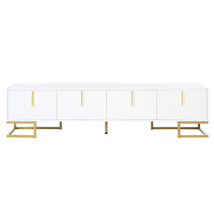 Merax Media Console Table with Cabinets TV Stand