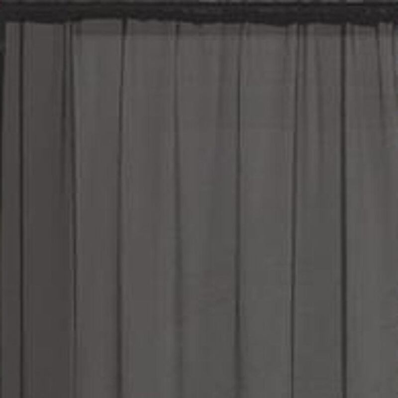 RT Designers Collection Celine Sheer 55 x 90 in. Rod Pocket Curtain Panel Black