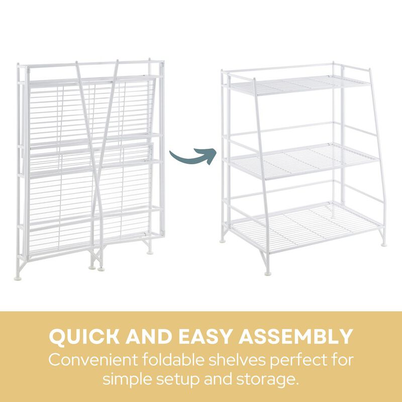 Convenience Concepts Xtra Storage 3 Tier Ladder Folding Metal Shelf