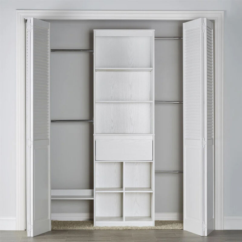 Grow With Me Adjustable Kids Closet Organizer System with Adjustable Poles