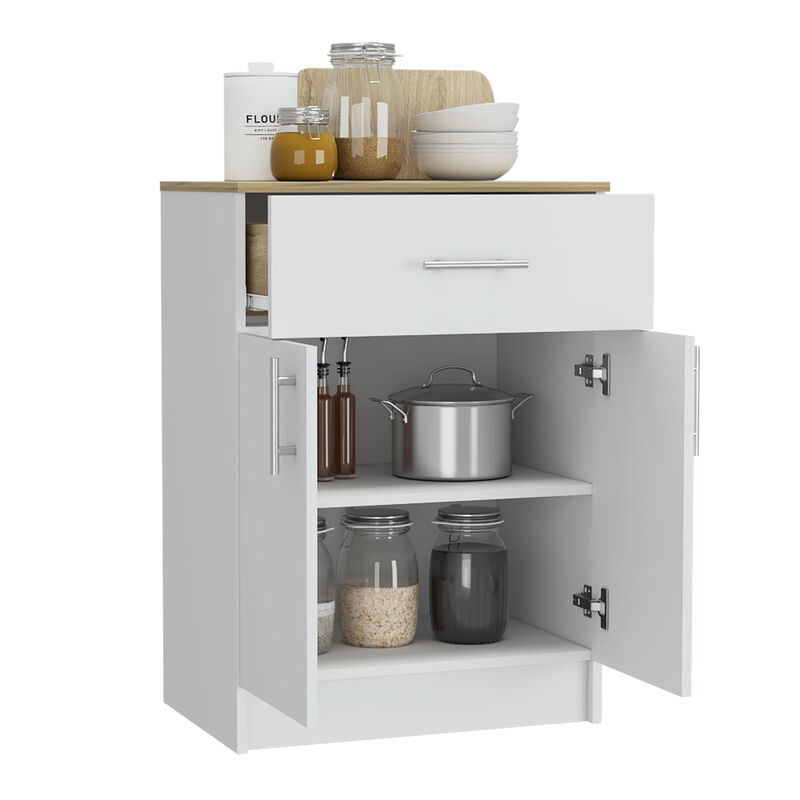 Pantry Cabinet Netal, Kitchen, White / Light Oak