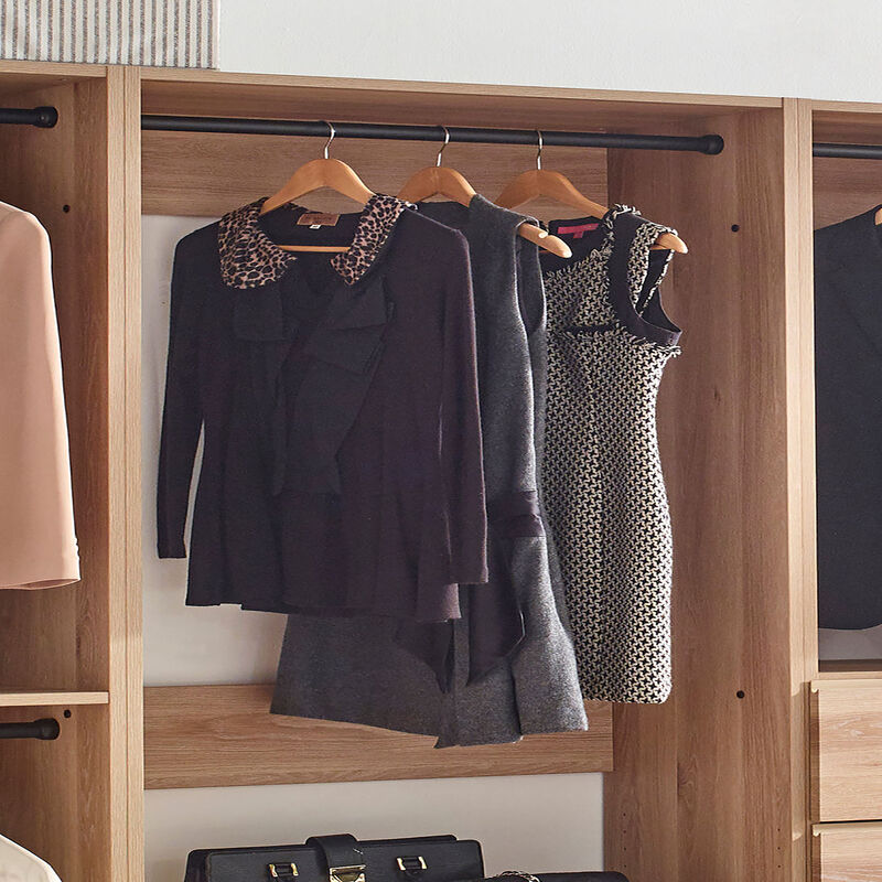 Prosper Oak Freestanding Walk in Wood Closet System