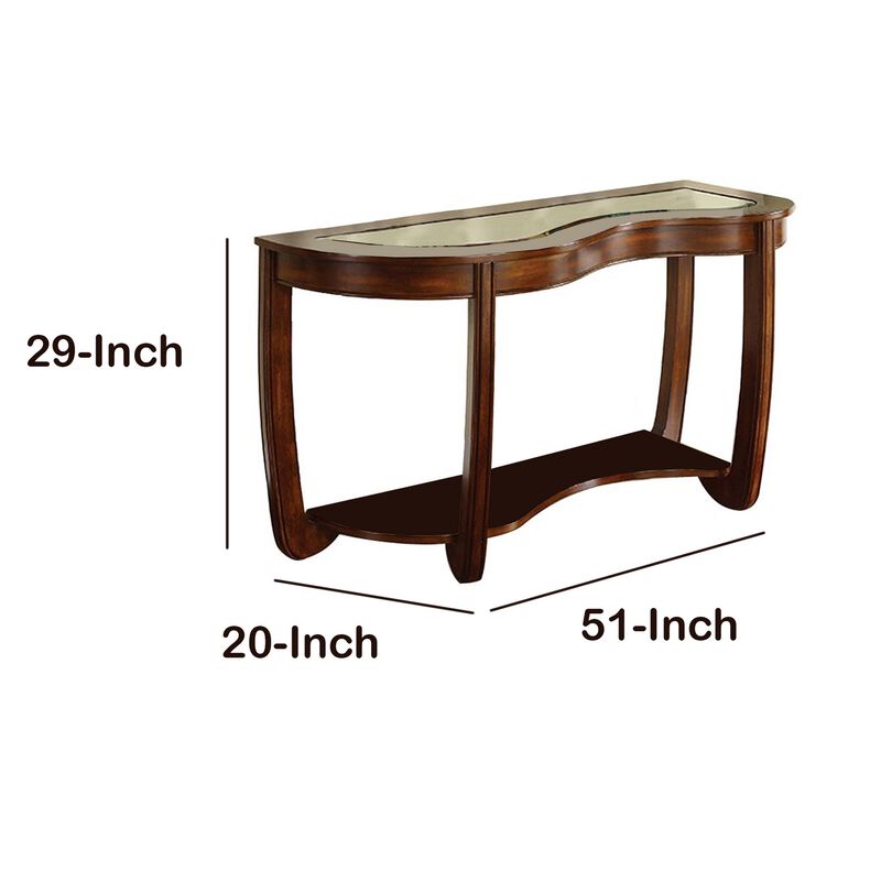 Crystal Falls Transitional Style Sofa Table-Benzara