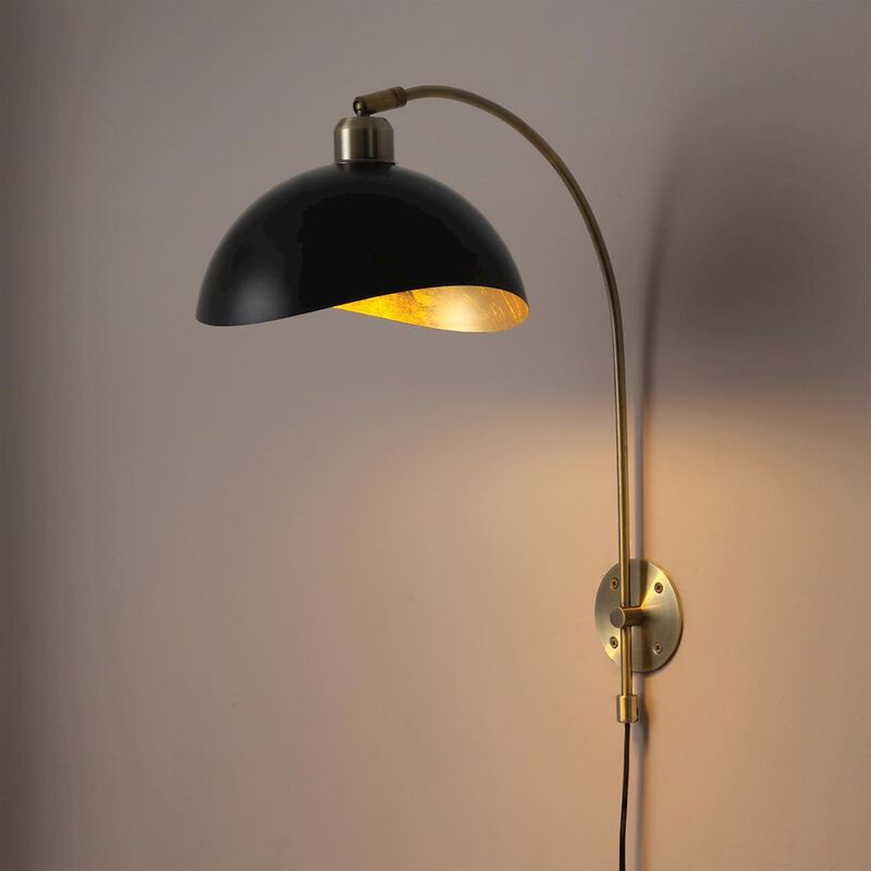 NOVA OF CALIFORNIA Luna Bella Wall Sconce - Weathered Brass, Matte Black