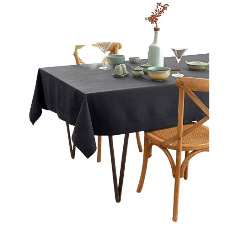 Solino Home Cotton Linen Plain Tablecloth | Dru for Thanksgiving, Christmas