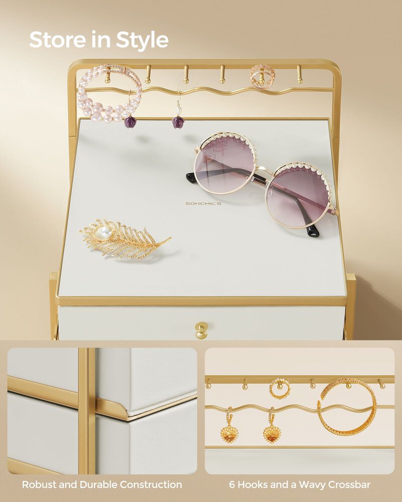 3-Tier Jewelry Box with Drawers for Organized Storage