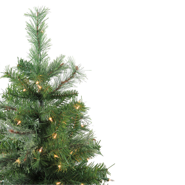 4' Pre-Lit Mixed Cashmere Pine Medium Artificial Christmas Tree - Clear Lights
