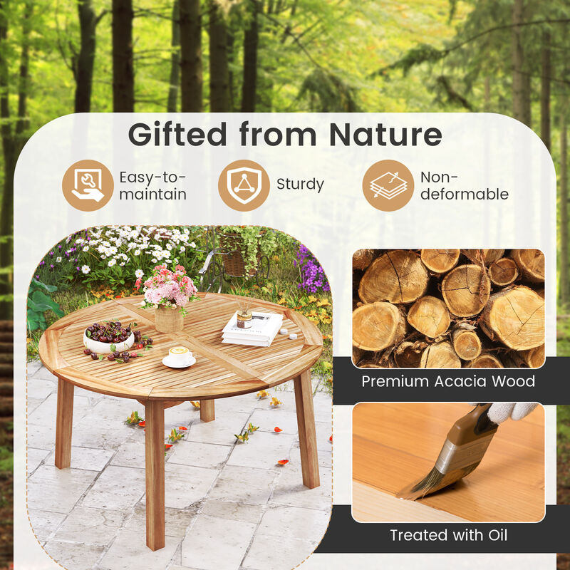 Outdoor Dining Table for 4-6 People for Patio, Garden & Backyard