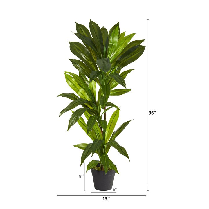 Hivvago 3' Dracaena Artificial Plant (Real Touch)