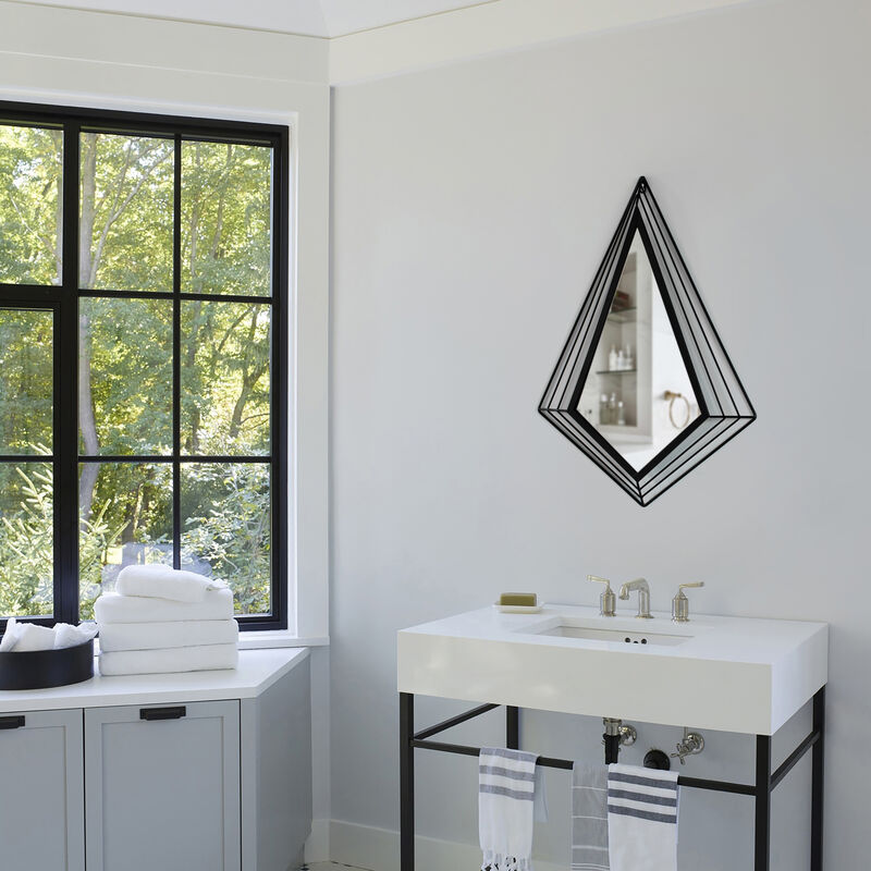 Set of 2 Metal Wall Mounted Mirror