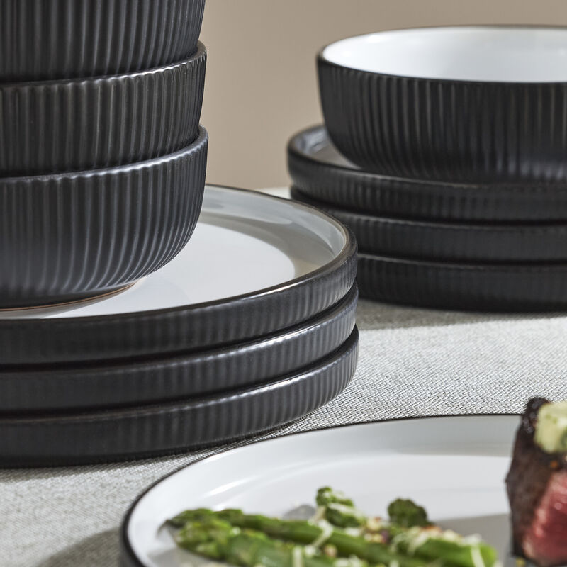 Christian Siriano Laro Stoneware 12 Piece Dinnerware Set