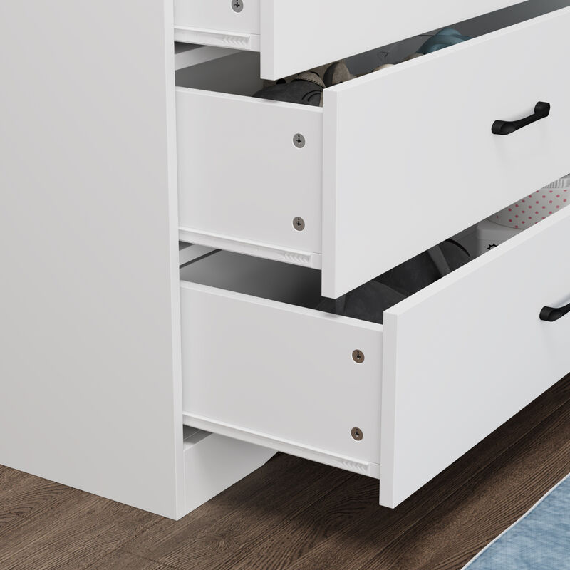 FUFU&GAGA 3-Drawer Dresser with Spacious Storage, Durable Construction, Modern Design, (35.4" W x 19.2" D x 35.4" H), White