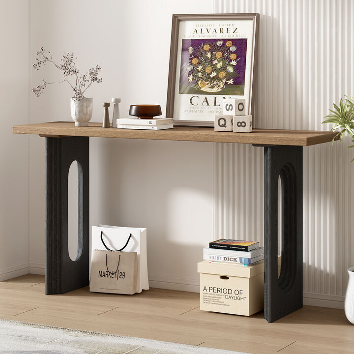 Merax Console Table with Distinctive Round Hollow Legs