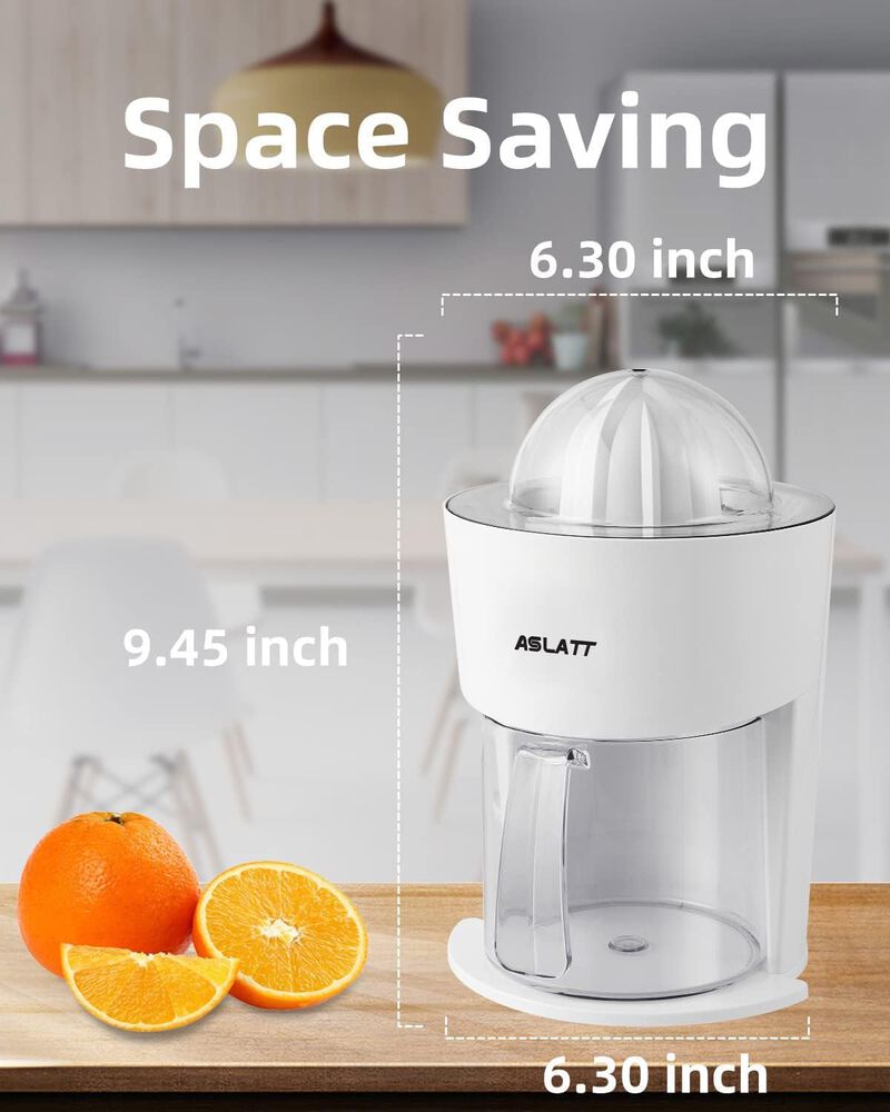 Electric Orange Juicer Citrus Squeezer for Lime Grapefruit, Orange Crush Machine Detachable Design Easy Clean, 28Oz