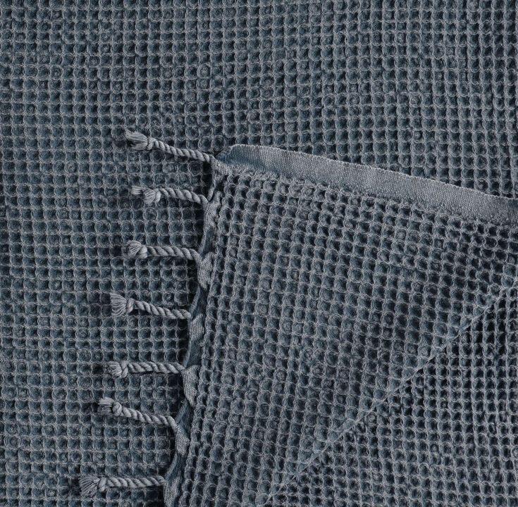 Textile Waffle Plain Cotton King Coverlet