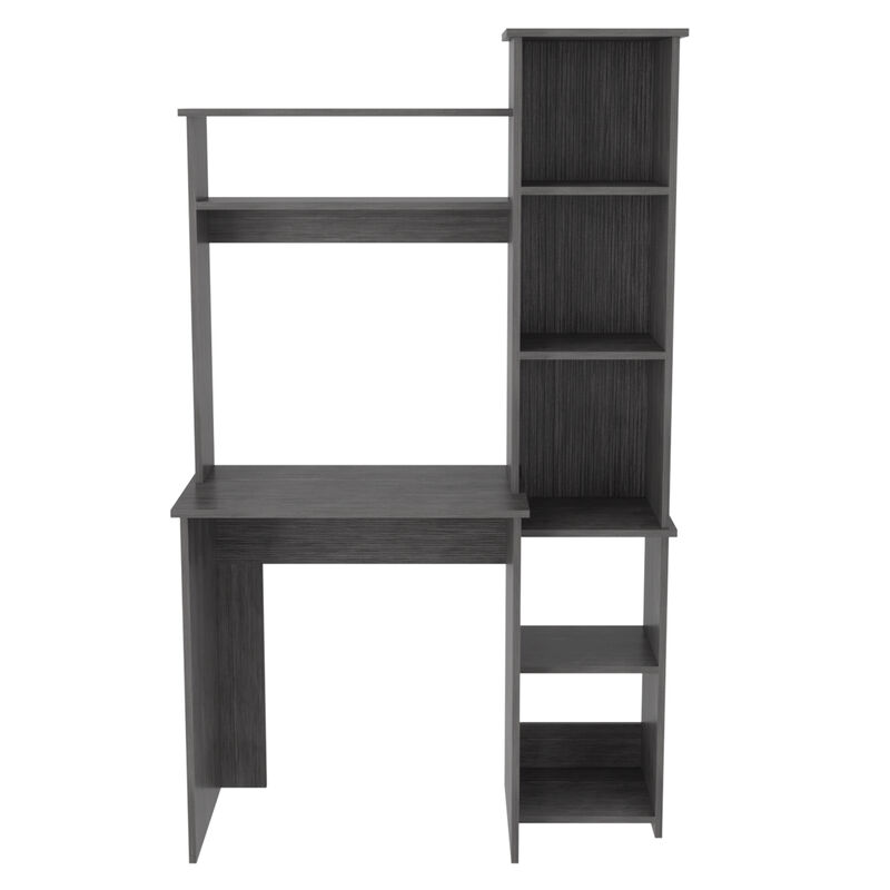 Versailles Writintg Desk, Two Superior Shelves, Five Cubbies - Smokey Oak