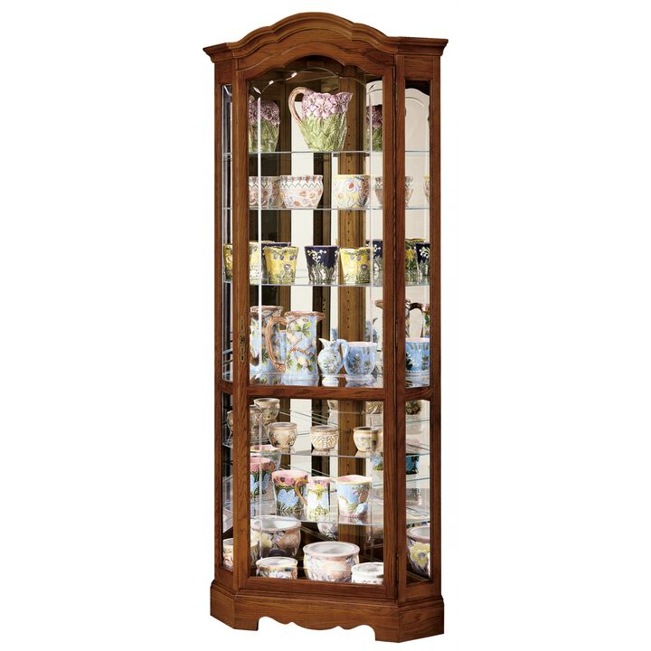680250 Jamestown II Corner Curio Cabinet