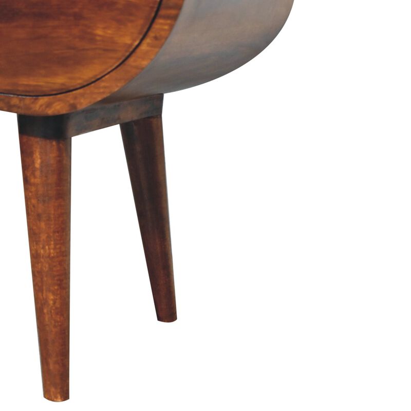 Artisan Furniture Large Chestnut Circular Open Bedside