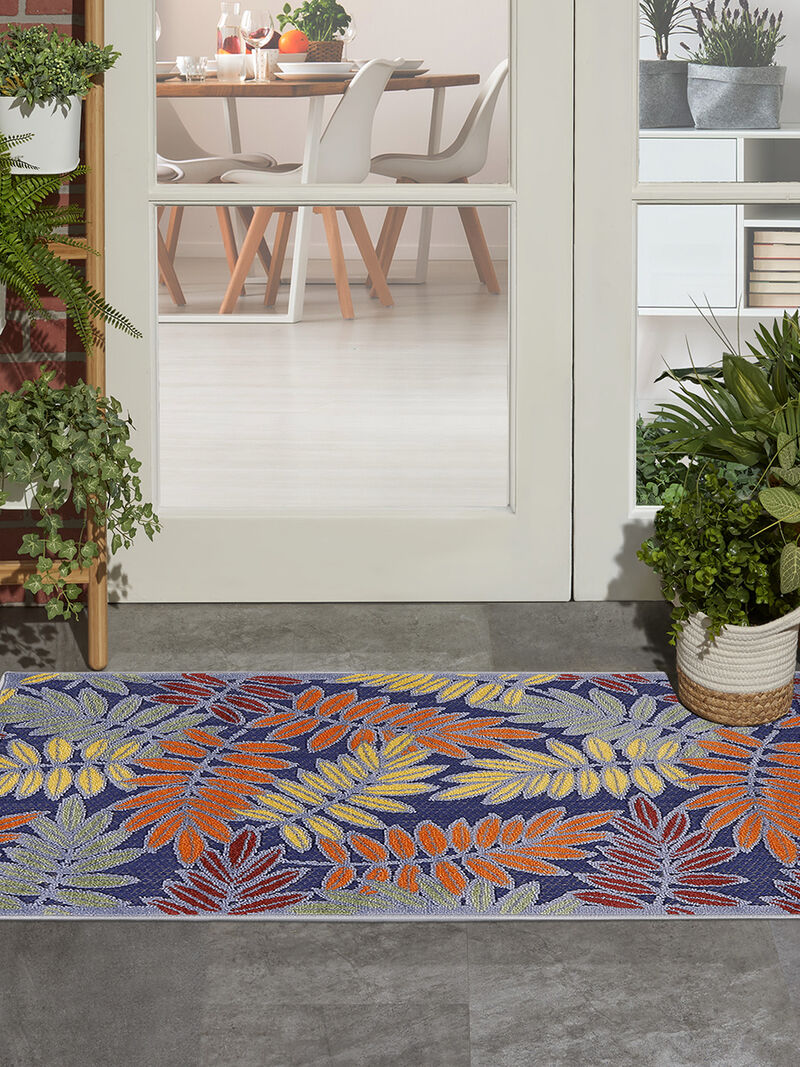 Aloha ALH18 Navy/Multicolor 3'6" x 5'6" Rug