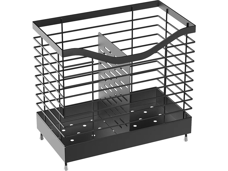 Uninol 2 Grids Utensil holder for Kitchen Counter - 7.9" x 4.3" x 7.5