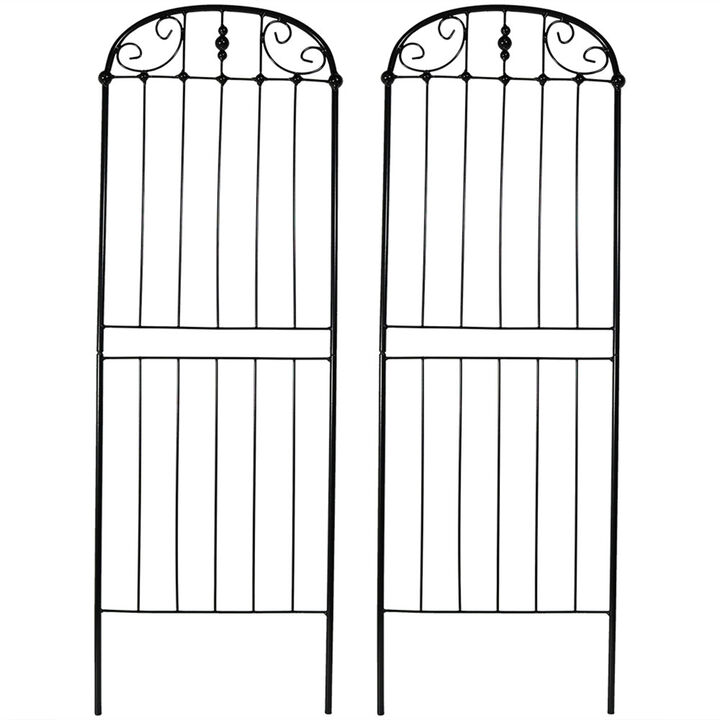 Sunnydaze 32 in Steel Wire Traditional Garden Plant Trellis - Set of 2
