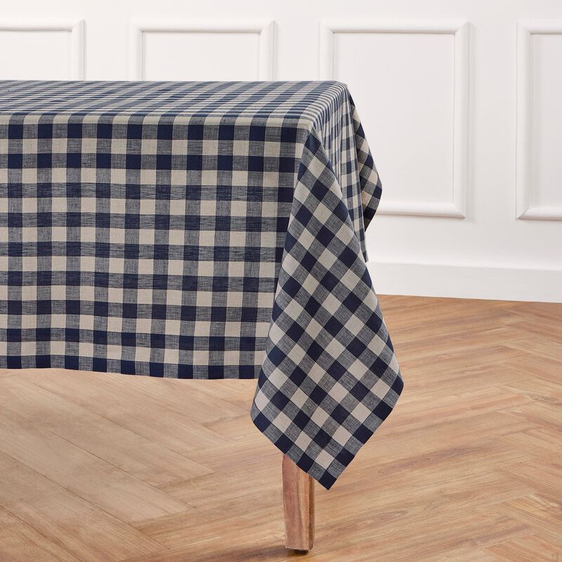 Solino Home 100% Pure Linen Tablecloth | Morgan Check