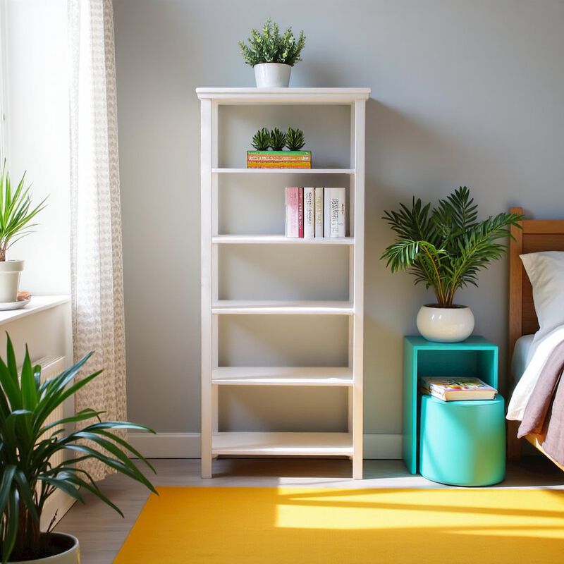 Starlight Canyon Home Tall Narrow Bookshelf – Elegant 5 Tier Skinny Bookcase Design
