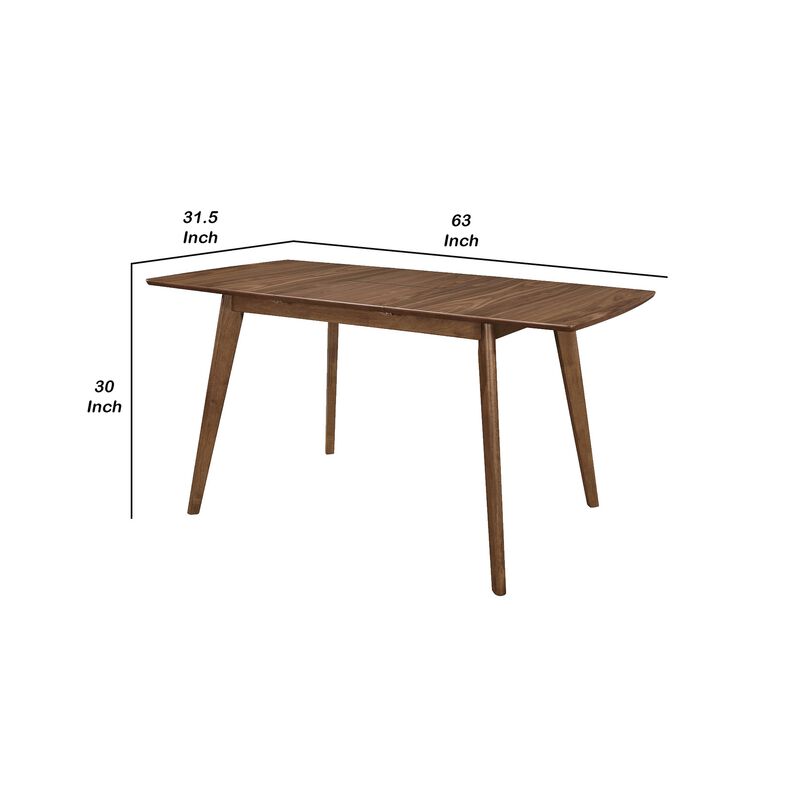 30 Inch Mid Century Modern Wooden Dining Table, Brown-Benzara