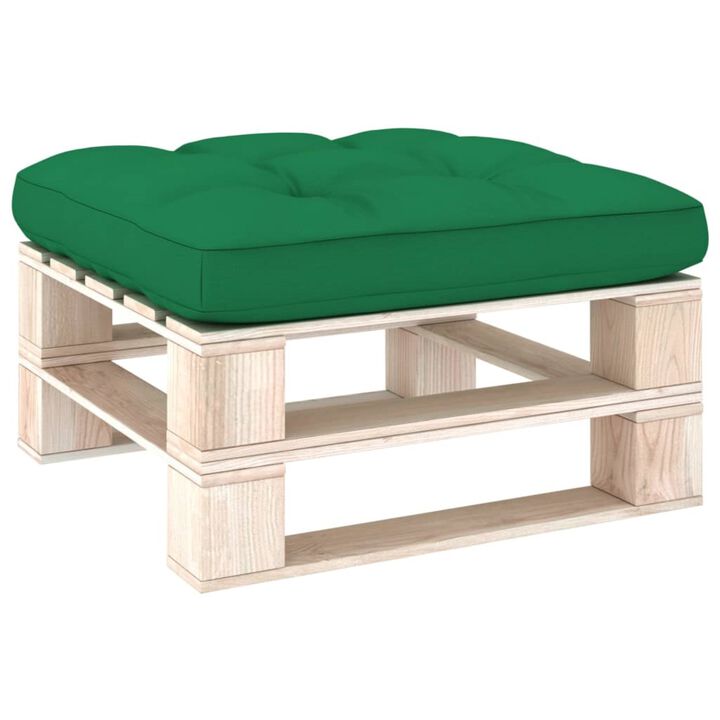 vidaXL Pallet Sofa Cushion Green 31.5"x31.5"x4.7"