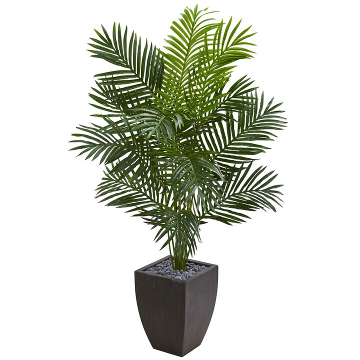 Hivvago 5.5 Feet Paradise Artificial Palm Tree in Black Planter