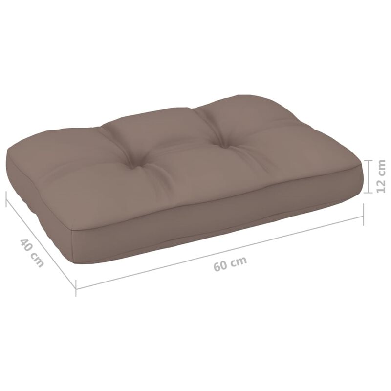 vidaXL Pallet Sofa Cushion Taupe 23.6"x15.7"x4.7"