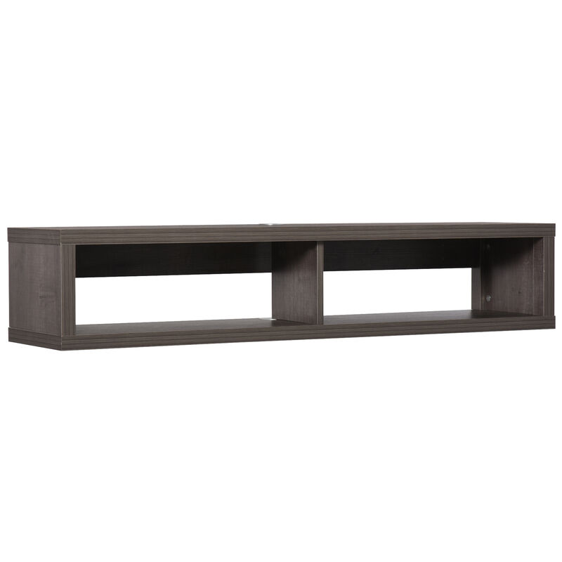 Wall Mount Media Console, Floating TV Stand Entertainment Center Unit, Dark Grey
