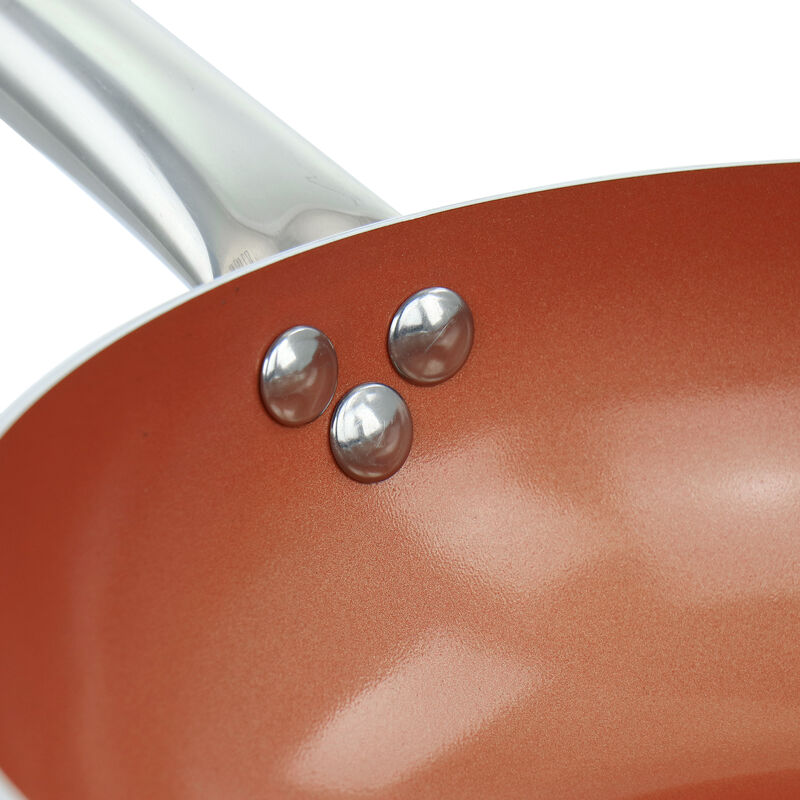 Copper Pan Cooking Excellence 3.5 Quart Aluminum Nonstick Saute Pan in Copper