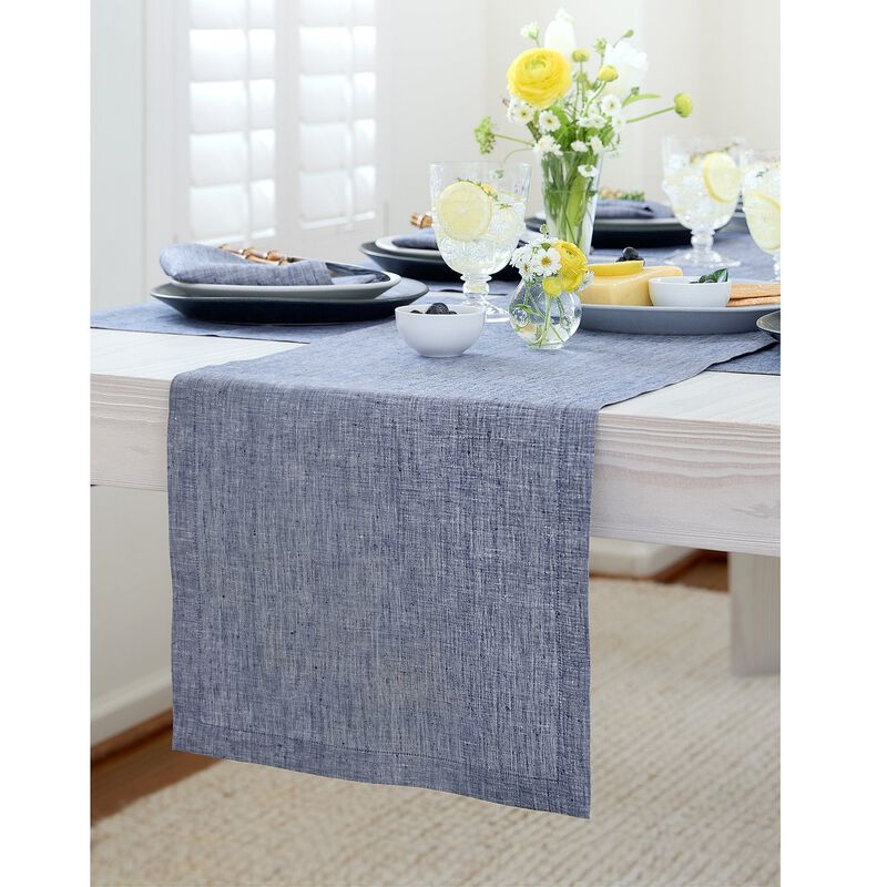 Solino Home 100% Pure Linen Table Runner | Athena for Thanksgiving, Christmas