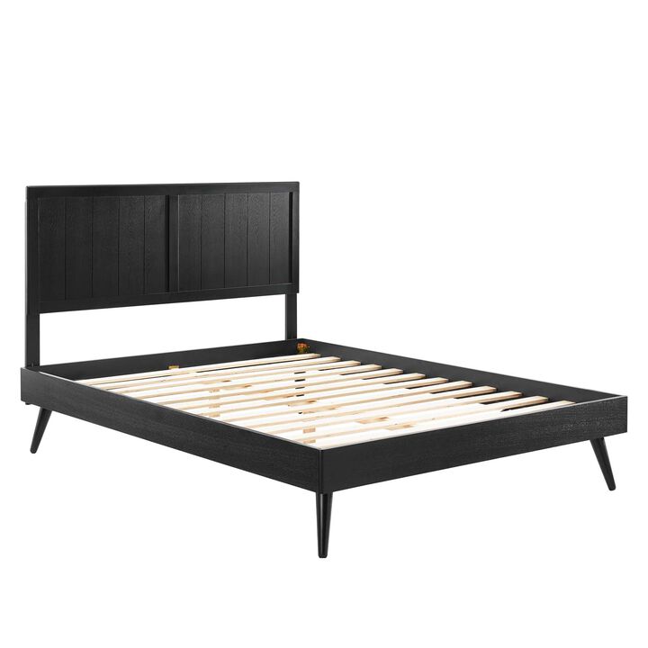 Modway - Alana King Wood Platform Bed with Splayed Legs