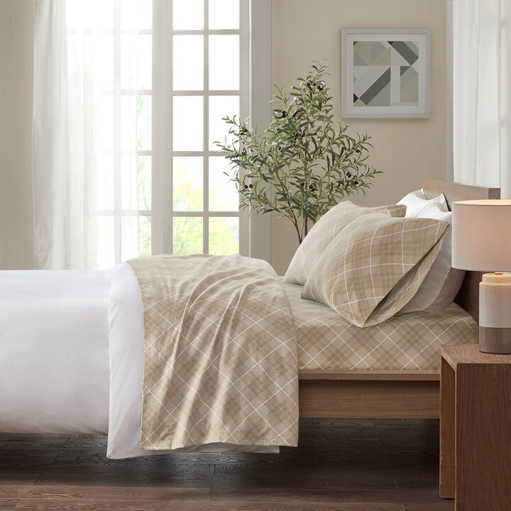 Gracie Mills Persephone 4-Peice Cotton Flannel Sheet Set