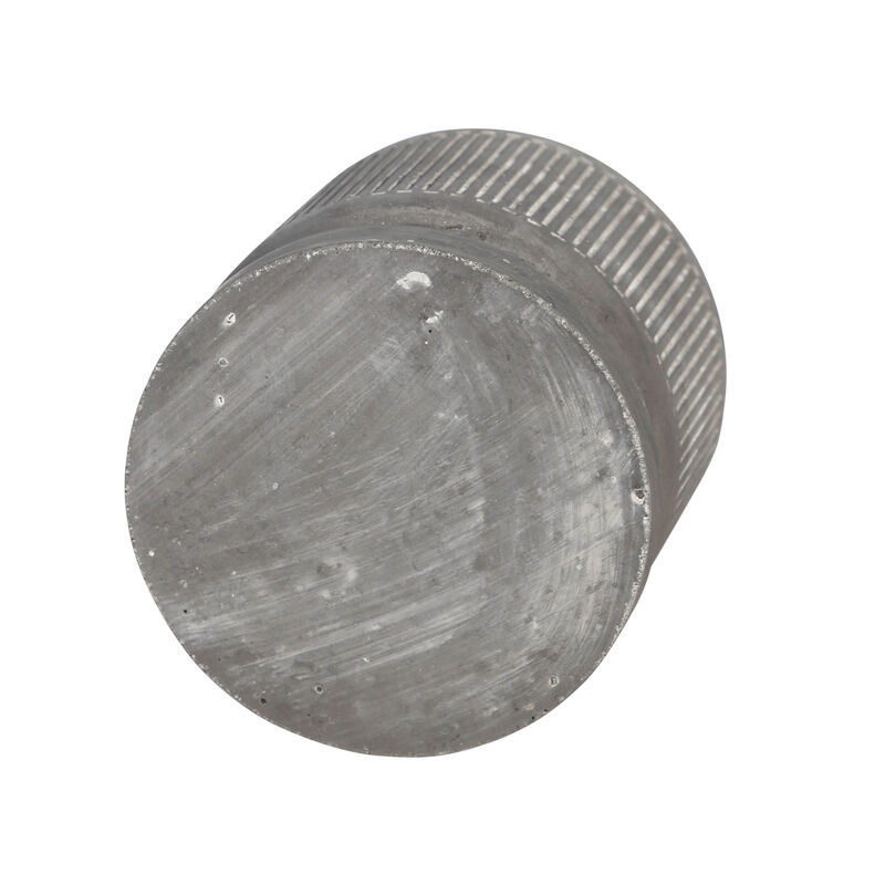 6" Line Pattern Planter with Saucer, Gray